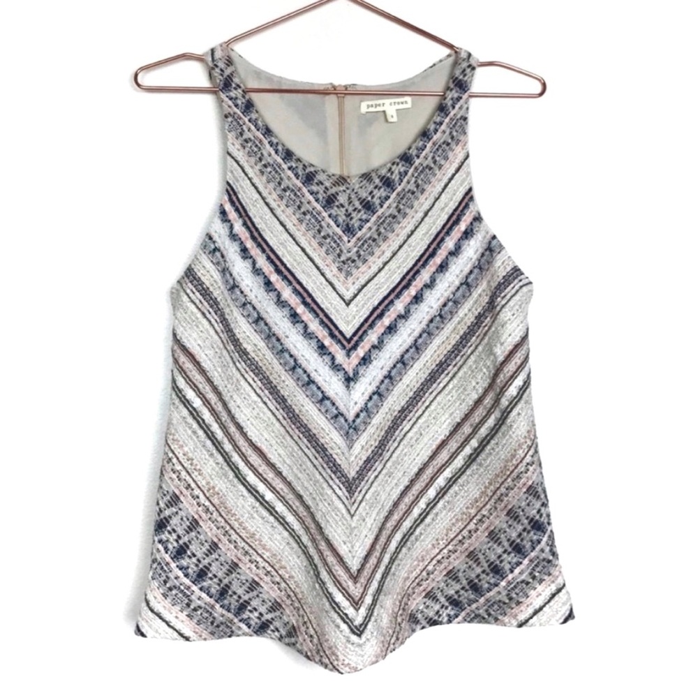 Anthropologie Paper Crown Sleeveless Woven Top